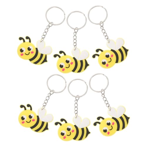 GALPADA 6Stücke Cartoon Bienen Schlüsselanhänger Hängender Schlüsselanhänger Für Taschen Rucksäcke Und Autos Niedliche Bienen Als Kleines Für Partys Und Anlässe von GALPADA