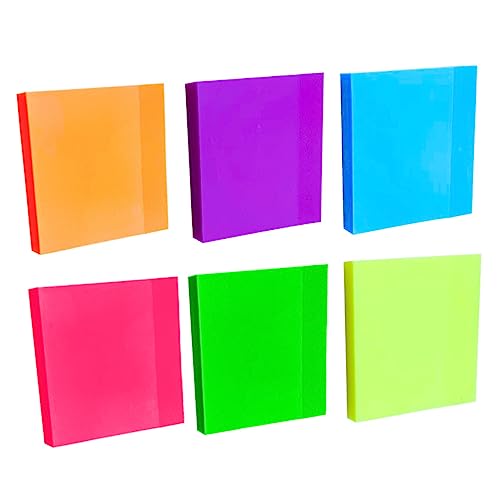 GALPADA 6Stücke Haftnotizen Teiliges aus Pet Selbstklebende Memo Pads für Schule und Büro für Notizen und Erinnerungen von GALPADA