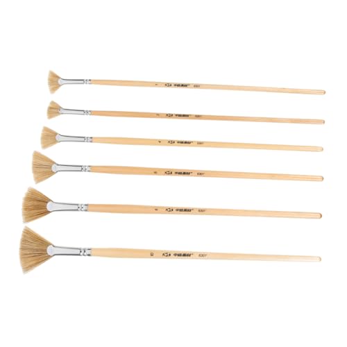 GALPADA 6Stücke Lüfterpinsel Teiliges für Aquarell und Ölmalerei Malbürsten für Präzise Kunstwerke für Schule Hobby und Kreative Projekte Pinsel GALPADA 6Stücke Lüfterpinsel Teiliges für Aquarell und Ölmalerei Malbürsten für Präzise Kunstwerke für Schule Hobby und Kreative Projekte Pinsel von GALPADA
