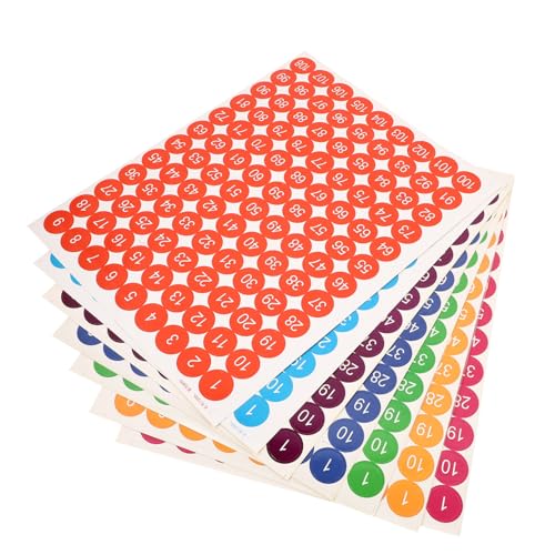 GALPADA 7 Blätter Selbstklebende Runde Zahlenaufkleber Farben Wetterfeste Hausnummer Aufkleber für Postfach Büro Schule Vielseitig zum Organisieren und Beschriften GALPADA 7 Blätter Selbstklebende Runde Zahlenaufkleber Farben Wetterfeste Hausnummer Aufkleber für Postfach Büro Schule Vielseitig zum Organisieren und Beschriften von GALPADA