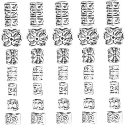 GALPADA 7 Packungen Teiliges Metall Spacer Perlen in Antik silber für Schmuckherstellung Große Lochgröße Langlebig Vielseitig Geeignet für Armbänder Halsketten DIY Bastelprojekte und von GALPADA