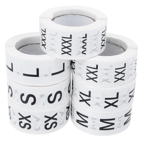 GALPADA 7 Rollen Selbstklebende Kleidung Größenetiketten Runde Aufkleber für Einzelhandel Labels Leicht Ablesbar Strapazierfähig und Praktisch GALPADA 7 Rollen Selbstklebende Kleidung Größenetiketten Runde Aufkleber für Einzelhandel Labels Leicht Ablesbar Strapazierfähig und Praktisch von GALPADA