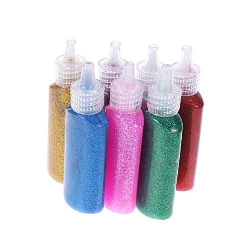 GALPADA 7 Stück Glitzer Kleber Set Teilig für Bastelwerkzeuge für DIY Holzprojekte Papierschnitte und Kunstblumen Rot Gold Blau Grün Silber von GALPADA