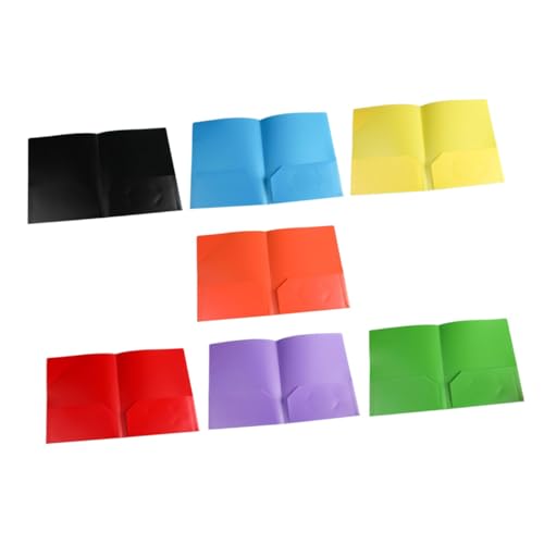 GALPADA 7 Stück Teiliges Kunststoff Ordner mit Doppel Taschen Farbige Dokumentenmappe für Büro Schule Projektorganisation Langlebig und Elegant Praktische Fächermappe für Akten und GALPADA 7 Stück Teiliges Kunststoff Ordner mit Doppel Taschen Farbige Dokumentenmappe für Büro Schule Projektorganisation Langlebig und Elegant Praktische Fächermappe für Akten und von GALPADA
