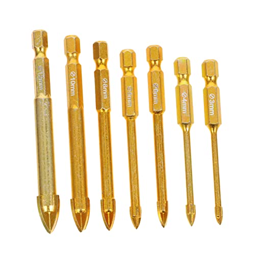 GALPADA 7 Stück Teiliges Triangular Bohrer für Keramik und Hochwertige Hartmetall Bohrer für Präzises Bohren von GALPADA