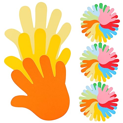GALPADA 72 Stück Zarte Papierausschnitte Handabdruck Klein Bunt Wand Ausschnitte Aus Papier Outs Papierhandausschnitte Klassenzimmer Büro Kunst Leer Papierausschnitte Formen von GALPADA