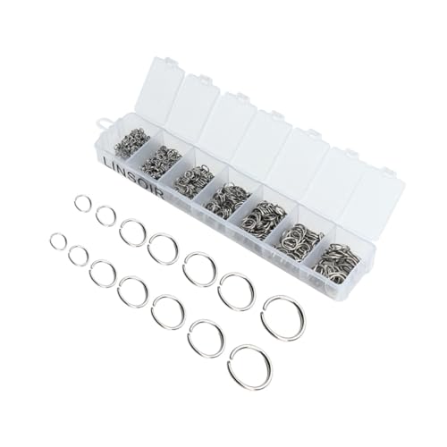 GALPADA 770 Stück Teiliges Schmuckzubehör Verbinderringe Offen und Geschlossen Verschiedene DIY Bastelbedarf für Ohrringe und Armbänder Langlebig und Rostfrei von GALPADA