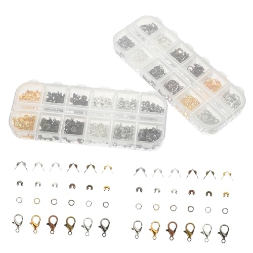 GALPADA 782 Stück Teiliges Schmuckzubehör mit Farben Langlebige Lobster Verschlüsse Crimp Perlen und Offenen Ringen für DIY Armband Halskette Anhänger Multifunktionales Bastelzubehör von GALPADA