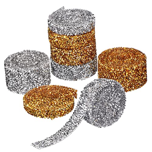 GALPADA 8 Rollen Selbstklebende Resin Strasssteine Bänder Glitzernde Schmucksteine für Basteln Hochzeit Dekoration DIY Handwerk Silber Gold GALPADA 8 Rollen Selbstklebende Resin Strasssteine Bänder Glitzernde Schmucksteine für Basteln Hochzeit Dekoration DIY Handwerk Silber Gold von GALPADA