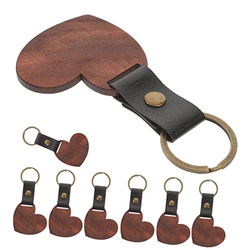 GALPADA 8 Stück Holz Schlüsselanhänger Blanko DIY Schlüsselringe Holz Personalisierbare Holzanhänger für Bastelprojekte Kreative Schlüsselhalter für Zuhause und Büro von GALPADA