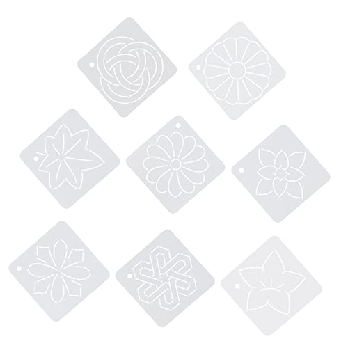 GALPADA 8 Stück Quilten Zeichenbrett Vorlage Stipple Quilt Quiltzubehör Blumen- Stoff Weg Form Stickerei Nähen Quiltschablonen Patchwork Quilt -kit Quilt -schablone Stickschablone Plastik von GALPADA