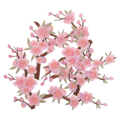 GALPADA 8 Stück Teiliges Bestickte Blumen-aufnäher mit Pfirsichblütenmotiv Strapazierfähige zum Annähen Geeignete Applikationen für Kleidung Jeans Rucksäcke und Diy-modeaccessoires von GALPADA