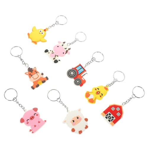 GALPADA 8 Stück Teiliges Cartoon Schlüsselanhänger Farmtiere Weiche PVC Anhänger für Tasche Rucksack Auto Dekoration Niedliche Tierformen Geschenkidee für Geburtstag Valentinstag GALPADA 8 Stück Teiliges Cartoon Schlüsselanhänger Farmtiere Weiche PVC Anhänger für Tasche Rucksack Auto Dekoration Niedliche Tierformen Geschenkidee für Geburtstag Valentinstag von GALPADA