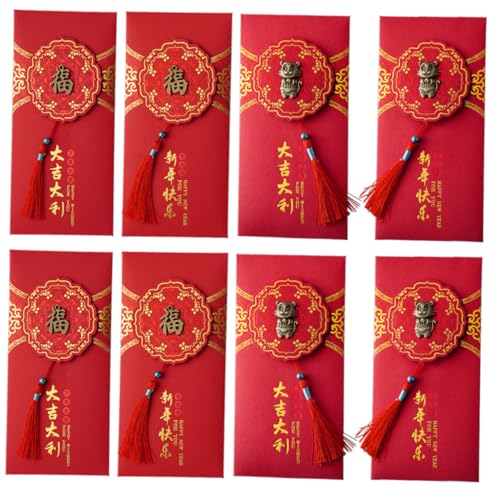 GALPADA 8 Stück Teiliges Frühlingsfest Rote Umschläge Chinesischer Stil Glücksgeldumschläge Dekorativ Leicht Für Neujahr Geburtstage Hochzeiten GALPADA 8 Stück Teiliges Frühlingsfest Rote Umschläge Chinesischer Stil Glücksgeldumschläge Dekorativ Leicht Für Neujahr Geburtstage Hochzeiten von GALPADA