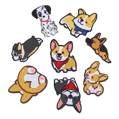 GALPADA 8 Stück Teiliges Hunde Stoffpatch zum Aufnähen und Aufbügeln Niedliche Bestickte Applikationen mit Corgi Deutschem Schäferhund und Bulldogge Farbige Reparaturflicken für Kleidung GALPADA 8 Stück Teiliges Hunde Stoffpatch zum Aufnähen und Aufbügeln Niedliche Bestickte Applikationen mit Corgi Deutschem Schäferhund und Bulldogge Farbige Reparaturflicken für Kleidung von GALPADA