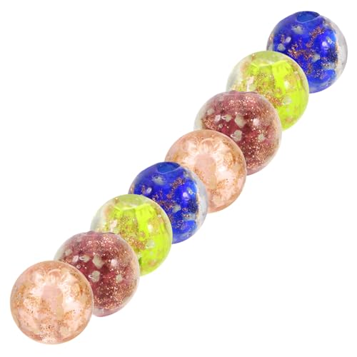 GALPADA 8 Stück Teiliges Leuchtende Glasperlen Bunte Abstandsperlen für Schmuckherstellung DIY Armbänder Halsketten Ohrringe Bastelperlen für Erwachsene von GALPADA