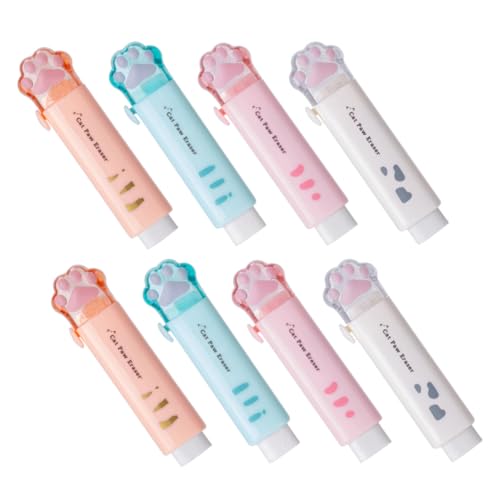 GALPADA 8 Stück Teiliges Niedliche Katzenpfotenförmige Radiergummis Retractable Eraser aus Sicherem Tpr und Bunte Farben für Schule Büro Schüler und Künstler GALPADA 8 Stück Teiliges Niedliche Katzenpfotenförmige Radiergummis Retractable Eraser aus Sicherem Tpr und Bunte Farben für Schule Büro Schüler und Künstler von GALPADA