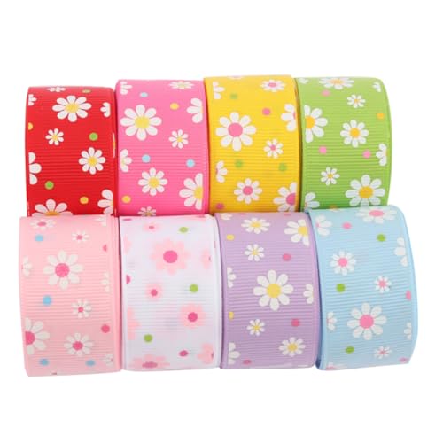 GALPADA 8 Stück Teiliges Polyester dekorband mit Gänseblümchenmuster Strapazierfähiges DIY geschenkband für Haarschmuck Bekleidung und Bastelprojekte Bunte Handgefertigte Schleifenbänder GALPADA 8 Stück Teiliges Polyester dekorband mit Gänseblümchenmuster Strapazierfähiges DIY geschenkband für Haarschmuck Bekleidung und Bastelprojekte Bunte Handgefertigte Schleifenbänder von GALPADA