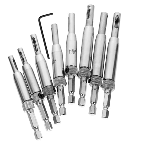 GALPADA 8 Stück Teiliges Scharnier bohrer mit Bohrpunkten für Präzises Metallbohren Vielseitig für Türen und Möbel Inklusive Schraubenschlüssel Langlebig und Genau von GALPADA