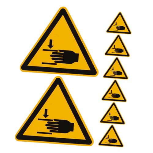 GALPADA 8 Stück Teiliges Selbstklebende Hand quetsch warnaufkleber Sicherheitskennzeichnung für Maschinen und Geräte Klare Lesbare Grafiken Einfache Anbringung Abziehbar zur GALPADA 8 Stück Teiliges Selbstklebende Hand quetsch warnaufkleber Sicherheitskennzeichnung für Maschinen und Geräte Klare Lesbare Grafiken Einfache Anbringung Abziehbar zur von GALPADA