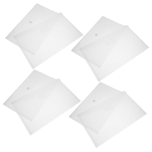 GALPADA 8 Stück Teiliges Transparentes Dokumenten Organizer mit Druckknopf Wasserfeste Verschleißfeste und Langlebige Aufbewahrungstaschen für Quittungen Belege und Wichtige Unterlagen von GALPADA