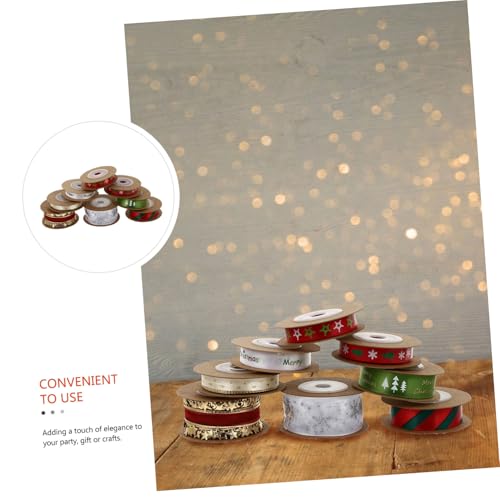 GALPADA 8 Stück Teiliges Weihnachtsband mit Festlichen Mustern Buntes Geschenkband für Geschenkverpackung Tischdeko und Weihnachtsdekoration Vielseitig Einsetzbar für Party und Hochzeit GALPADA 8 Stück Teiliges Weihnachtsband mit Festlichen Mustern Buntes Geschenkband für Geschenkverpackung Tischdeko und Weihnachtsdekoration Vielseitig Einsetzbar für Party und Hochzeit von GALPADA