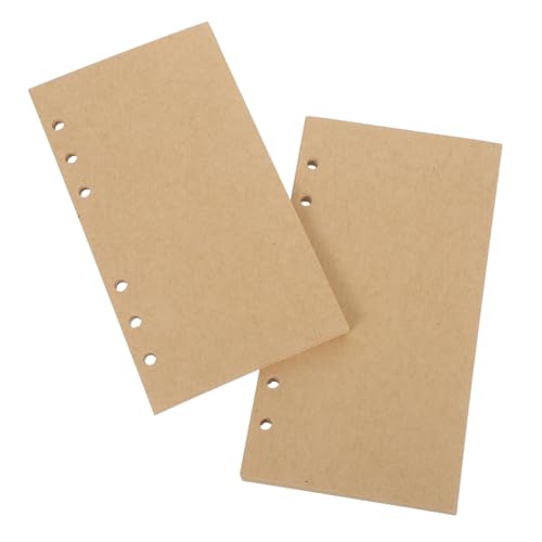 GALPADA 80 Blatt Kraftpapier Nachfüllpapier Loseblattsystem Einsetzbar Für Ringbuch Notizbücher Planer Blanko Dickes Schreibpapier Retro Stil Für Tagebuch Skizzen DIY Kreativität von GALPADA