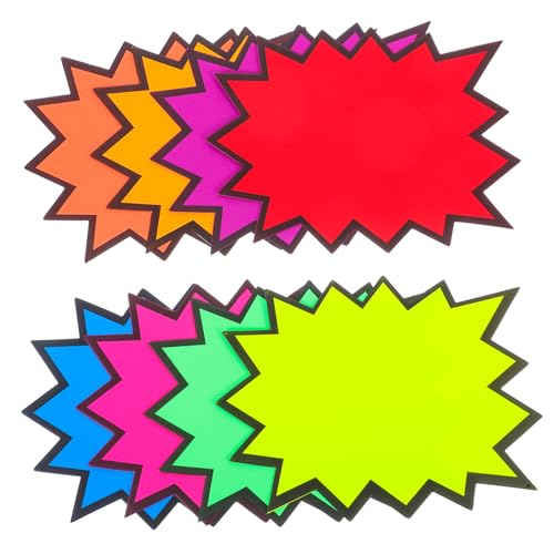 GALPADA 80 Stück Fluoreszierende Preisschilder Für Einzelhandelsgeschäfte, Leere Papieretiketten, Einzelhandelsplatzpapierschild Für Verkäufe, Hofverkaufsschilder Und GALPADA 80 Stück Fluoreszierende Preisschilder Für Einzelhandelsgeschäfte, Leere Papieretiketten, Einzelhandelsplatzpapierschild Für Verkäufe, Hofverkaufsschilder Und von GALPADA