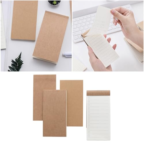 GALPADA 8Stücke Teiliges Notizbuch aus Kraftpapier Notizblöcke für Aufgabenlisten Leere und Raster für Bürobedarf und Schule und Praktisch von GALPADA