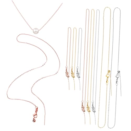 GALPADA 9 Stück Teiliges Schmuckketten mit Langlebiger Gold Elektroplattierung Vielseitige Ketten in Armband Halskette und Pulloverkette für DIY Schmuckherstellung und Armbänder von GALPADA