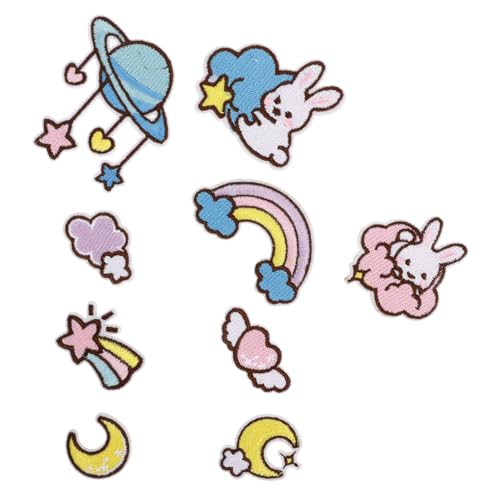 GALPADA 9 Stück Teiliges Set Cartoon Stickereien Aufnäher Selbstklebende Flicken für Kleidung und Accessoires zur Dekoration von Jacken Jeans und Mehr GALPADA 9 Stück Teiliges Set Cartoon Stickereien Aufnäher Selbstklebende Flicken für Kleidung und Accessoires zur Dekoration von Jacken Jeans und Mehr von GALPADA