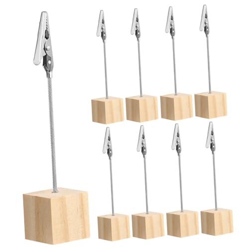 GALPADA 9 Stück Teiliges Tisch fotohalter aus Holz mit Metallklammern Multifunktionale Memo Notizhalter für Tischdekoration Fotos Karten Party Bürobedarf GALPADA 9 Stück Teiliges Tisch fotohalter aus Holz mit Metallklammern Multifunktionale Memo Notizhalter für Tischdekoration Fotos Karten Party Bürobedarf von GALPADA