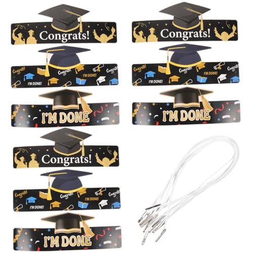 GALPADA 9 Stück Teiliges Verstellbares Papier Doktorhut für Erwachsene DIY Graduation Caps Bastelset Abitur Deko und für Abschlussfeier Passend für Kopfgrößen GALPADA 9 Stück Teiliges Verstellbares Papier Doktorhut für Erwachsene DIY Graduation Caps Bastelset Abitur Deko und für Abschlussfeier Passend für Kopfgrößen von GALPADA