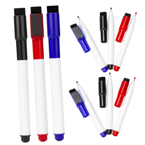 GALPADA 9 Stück Teiliges Whiteboard Marker Magnetische Dry Erase Stifte in Rot Blau Schwarz Schnell Trocknend Wiederverwendbar für Büro Schule Zuhause Geeignet für Glatte Oberflächen und GALPADA 9 Stück Teiliges Whiteboard Marker Magnetische Dry Erase Stifte in Rot Blau Schwarz Schnell Trocknend Wiederverwendbar für Büro Schule Zuhause Geeignet für Glatte Oberflächen und von GALPADA