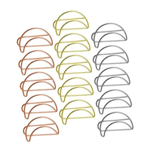 GALPADA 90 Stück Teiliges Mondförmige Metall Bookmark Clips in Gold Roségold und Silber Bunte Büroklammern für Büro Schule und Zuhause Robuste Papierclips für Organisierte Dokumente und GALPADA 90 Stück Teiliges Mondförmige Metall Bookmark Clips in Gold Roségold und Silber Bunte Büroklammern für Büro Schule und Zuhause Robuste Papierclips für Organisierte Dokumente und von GALPADA