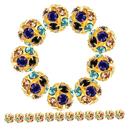 GALPADA 90 Stück Teiliges Strass Perlen Glänzende Spacer Beads für DIY Schmuckherstellung Armbänder Halsketten Bastelperlen Zubehör GALPADA 90 Stück Teiliges Strass Perlen Glänzende Spacer Beads für DIY Schmuckherstellung Armbänder Halsketten Bastelperlen Zubehör von GALPADA