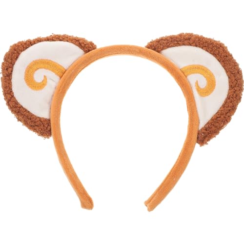 GALPADA Affenohren-Stirnband Plüsch-Affen-Haarband Tier-Anzieh-Kopfbedeckung Make-Up-Stirnband Für Kinder Erwachsene Kostüm Party Cosplay Dekoration von GALPADA