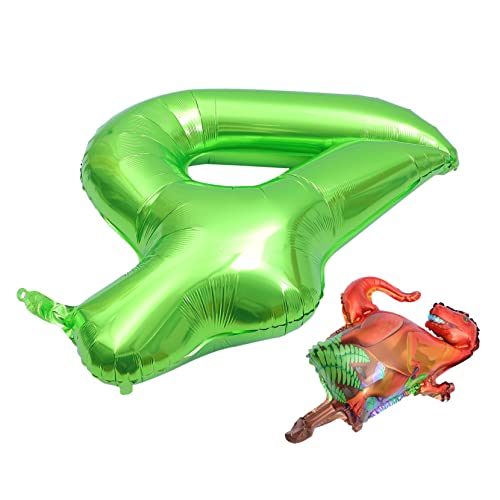 GALPADA Aluminiumfolie Luftballon Kreatives Dinosaurier Design Zahlenballon für Partys Dekorative für Geburtstagsfeiern und Festlichkeiten von GALPADA