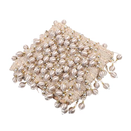 GALPADA Beaded Fringe Trim Beige Polyester Seidenvorhang Dekor Vielseitiger Perlenbesatz für Gardinen Tischdecken und DIY projekte Anpassbar für Wohnzimmer und Hochzeitsschmuck GALPADA Beaded Fringe Trim Beige Polyester Seidenvorhang Dekor Vielseitiger Perlenbesatz für Gardinen Tischdecken und DIY projekte Anpassbar für Wohnzimmer und Hochzeitsschmuck von GALPADA