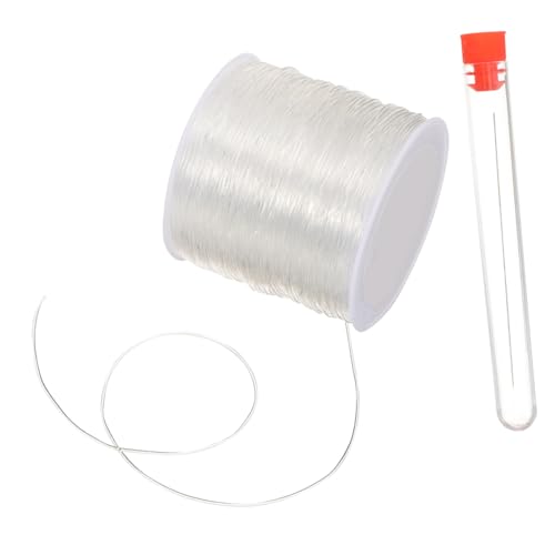 GALPADA Beading mit Elastischem Schmuckband und DIY Perlensticknadeln Transparentes Gummiband mit Perlnadeln für Armband und Halskettenherstellung Geeignet für Schmuckbasteln und Handwerk von GALPADA