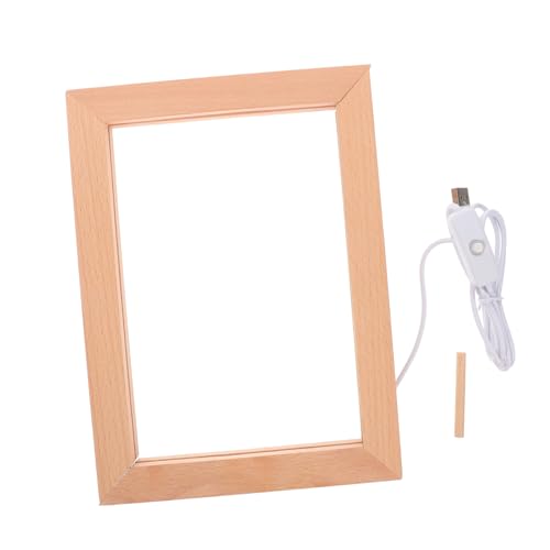 GALPADA Beleuchteter Bilderrahmen aus Massivem Holz mit Einstellbarer LED Beleuchtung Klarer Acrylabdeckung Dekorativer Wand Bilderhalter für Wohnzimmer und Schlafzimmer GALPADA Beleuchteter Bilderrahmen aus Massivem Holz mit Einstellbarer LED Beleuchtung Klarer Acrylabdeckung Dekorativer Wand Bilderhalter für Wohnzimmer und Schlafzimmer von GALPADA