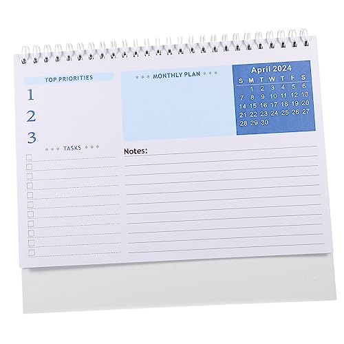 GALPADA Blauer Schreibtischkalender aus Dekorativer Haushaltskalender mit Staffelei Praktische Tischdekoration für Büro Wohnzimmer und Klassenzimmer Langlebig und Vielseitig von GALPADA