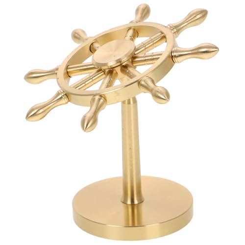 GALPADA Brass Rudder Dekoration Für Nautische Themen Einzigartiges Tischornament Aus Messing Für Mediterrane Wohnkultur Kreatives Für Zuhause Oder Büro Mit Ständer von GALPADA