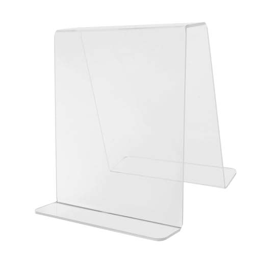 GALPADA Buchstützen-Bücherregal Inhaber Klare Rekordhalter für Schallplattenliebhaber Veranstalter Vinyl -Rekordhalter Vinyl -Datensatzanzeige Desktop-Buchständer Acryl Transparent von GALPADA