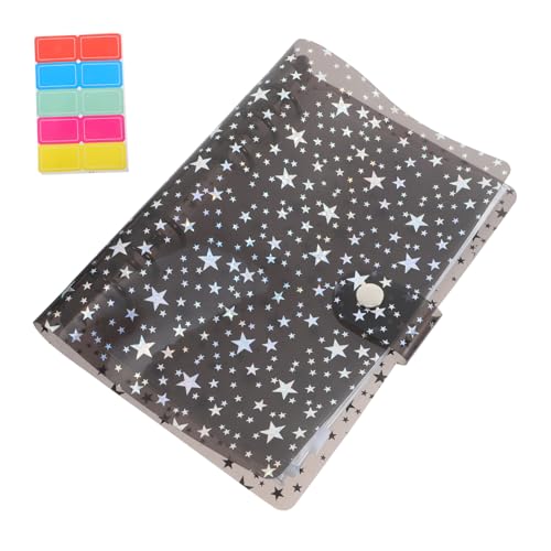 GALPADA Budget Planer Organizer mit Weichem Einband Transparenter Taschenmappe Sternenmuster Langlebiger Loser Ringbuch organizer für Persönliche und Schulische Geldspar challenges von GALPADA