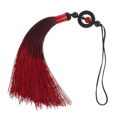 GALPADA Chinesischer runder Handfächer Organizer zum Aufhängen von Schmuck Glücksbringer aus China chinesische Quasten zur Dekoration Chinesische Reichtumszauber Dekormünze Polyester rot GALPADA Chinesischer runder Handfächer Organizer zum Aufhängen von Schmuck Glücksbringer aus China chinesische Quasten zur Dekoration Chinesische Reichtumszauber Dekormünze Polyester rot von GALPADA