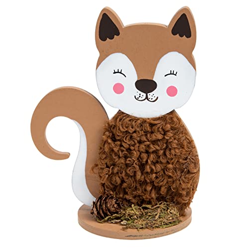 GALPADA Dekofigur aus Holz Miniatur Tierornament Eichhörnchen für Küche und Wohnbereich Fröhliche Deko für Feiern und Verschiedenen Einrichtungsstile von GALPADA