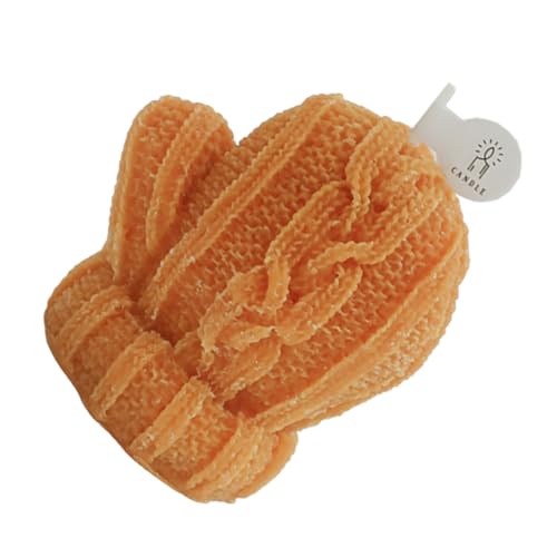 GALPADA Dekorative Duftkerze Handgestricktes Handschuh Design Paraffinwachs Langanhaltend Tragbar Festliche Raumdekoration Wohnzimmer Schlafzimmer von GALPADA