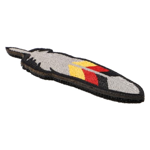 GALPADA Deutschland Flagge Klett Patch mit Feder Motiv Ersatzbarer Aufnäher für Kleidung Rucksack und Hut Weicher Kunstvoller Look Verdeckte Reparatur für Jacken und Taschen von GALPADA