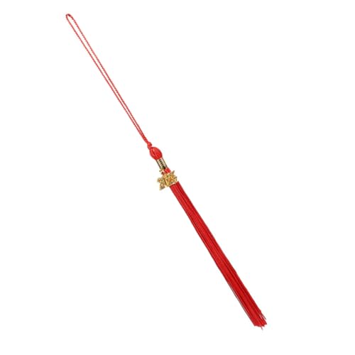 GALPADA Doktorhut Quaste Abschlusskappe Anhänger Rot Langlebig aus Zinklegierung Polyester für Abschlussfeier und Partyaccessoire von GALPADA